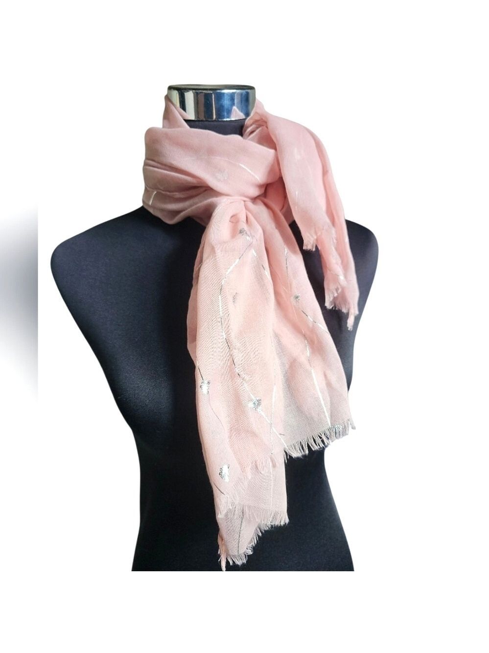 TRIBE Cotton Blend Pastel Pink Scarf NWT